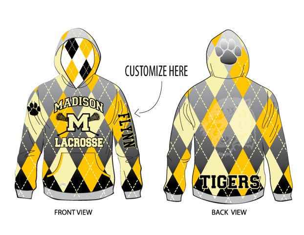Sublimated hoodie with name